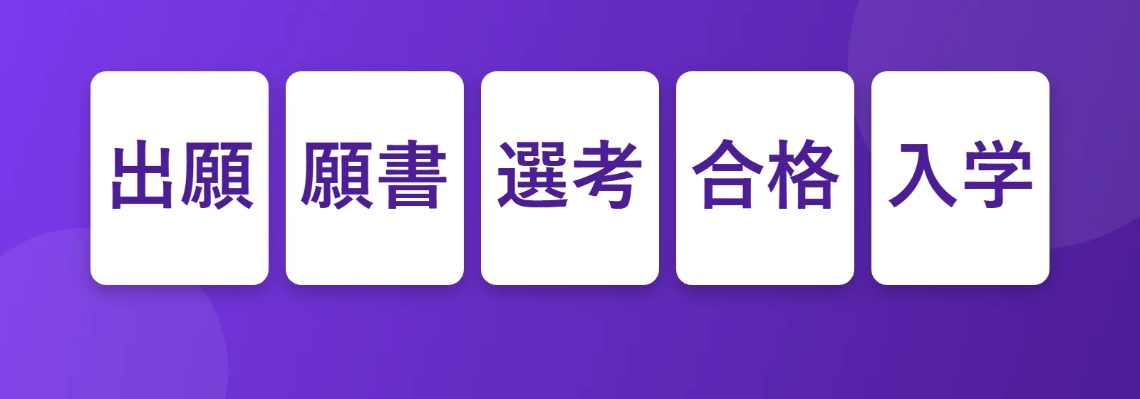 Üniversite başvurusu: 出願, 願書, 選考, 合格