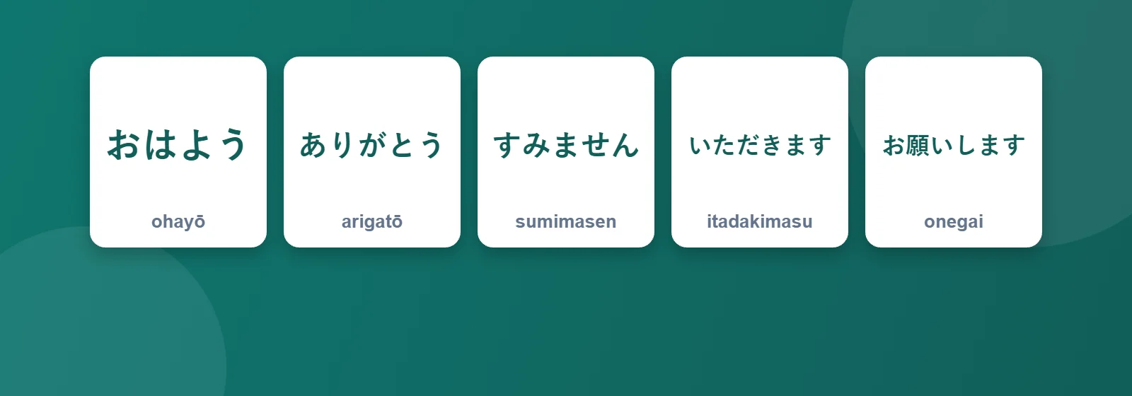 Günlük Japonca kalıpları: おはよう, ありがとう, すみません