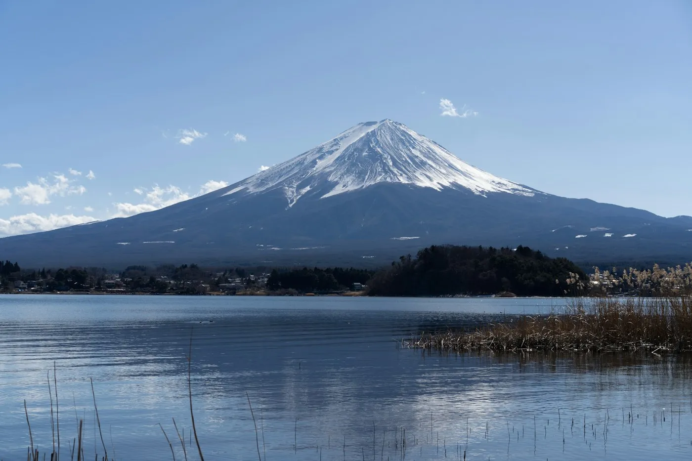 Kawaguchi Gölü üzerinden Fuji