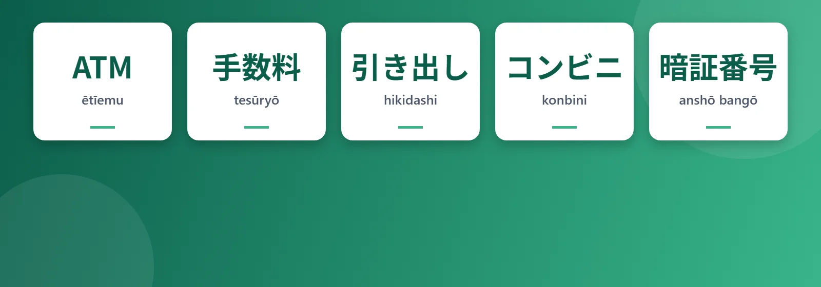 Japonya’da ATM kullanımı: ATM, 手数料, コンビニ, 引き出し