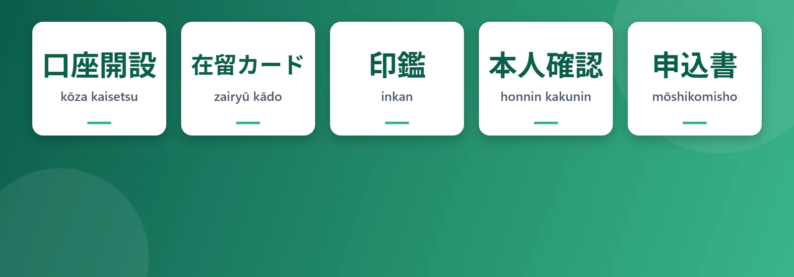 Japonya’da banka hesabı açma: 口座開設, 在留カード, 通帳, キャッシュカード